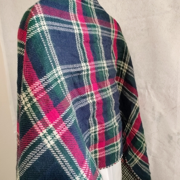 Altar’d State Women's Scarf Tassel Plaid Checks Houndstooth Reversible TAG - Picture 5 of 11